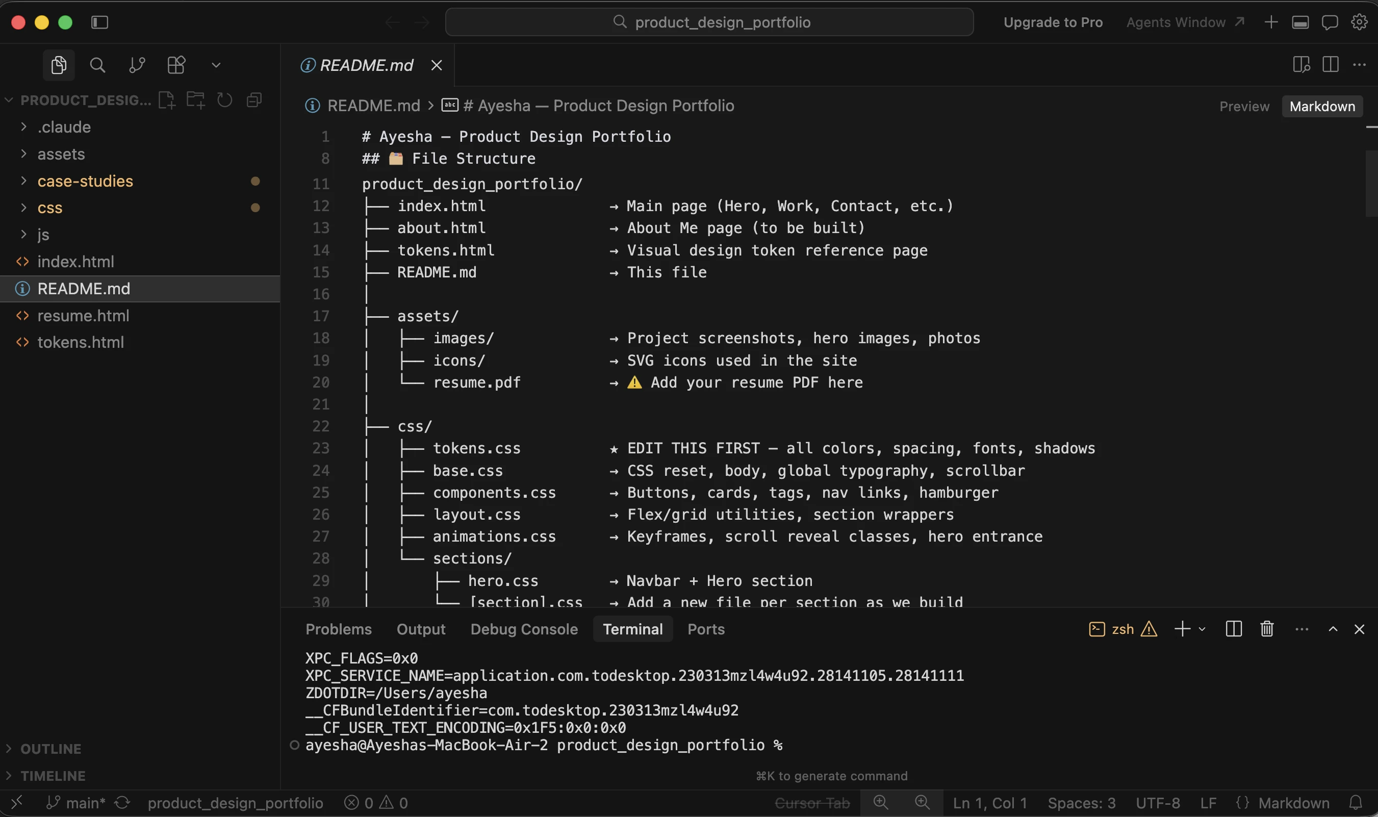 Cursor IDE showing code edits